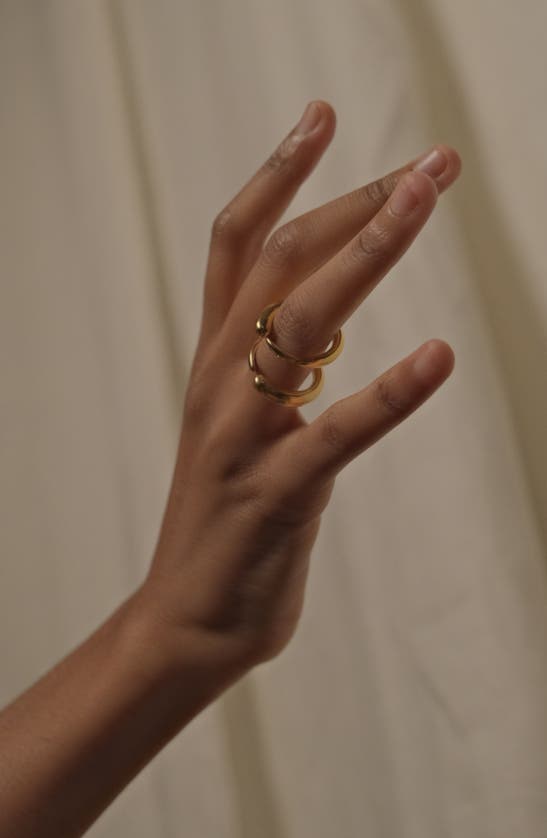 Shop Khiry Khartoum Stackable Ring In Polished Gold