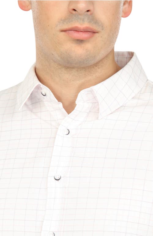 Vustra Check Long Sleeve Shirt In White