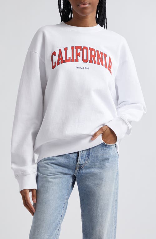 California Graphic Sweatshirt in White