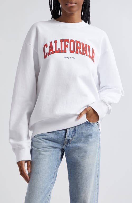 Sporty & Rich California Graphic Sweatshirt White at Nordstrom,