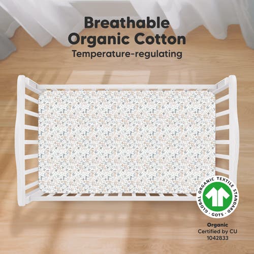 Keababies Soothe Fitted Crib Sheet In Prairie