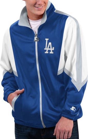 Men's Starter Royal New York Mets Impact Hoodie Half-Zip Jacket