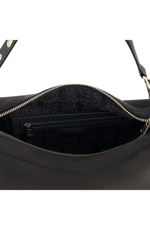 Shop True Religion Brand Jeans Horseshoe Link Shoulder Bag In Black