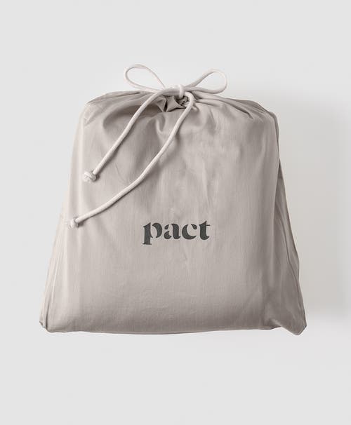 Pact Organic Room Service Sateen Sheet Set In Dove Grey