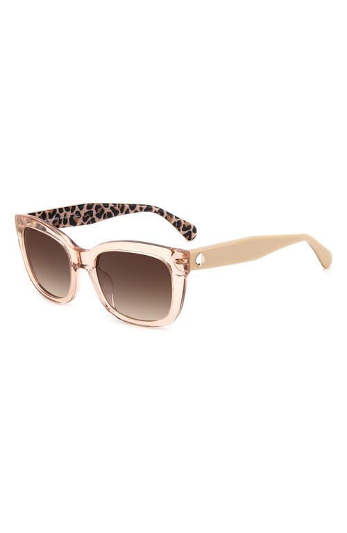 Shop Kate Spade New York Tammy 53mm Rectangular Sunglasses In Beige/brown Gradient