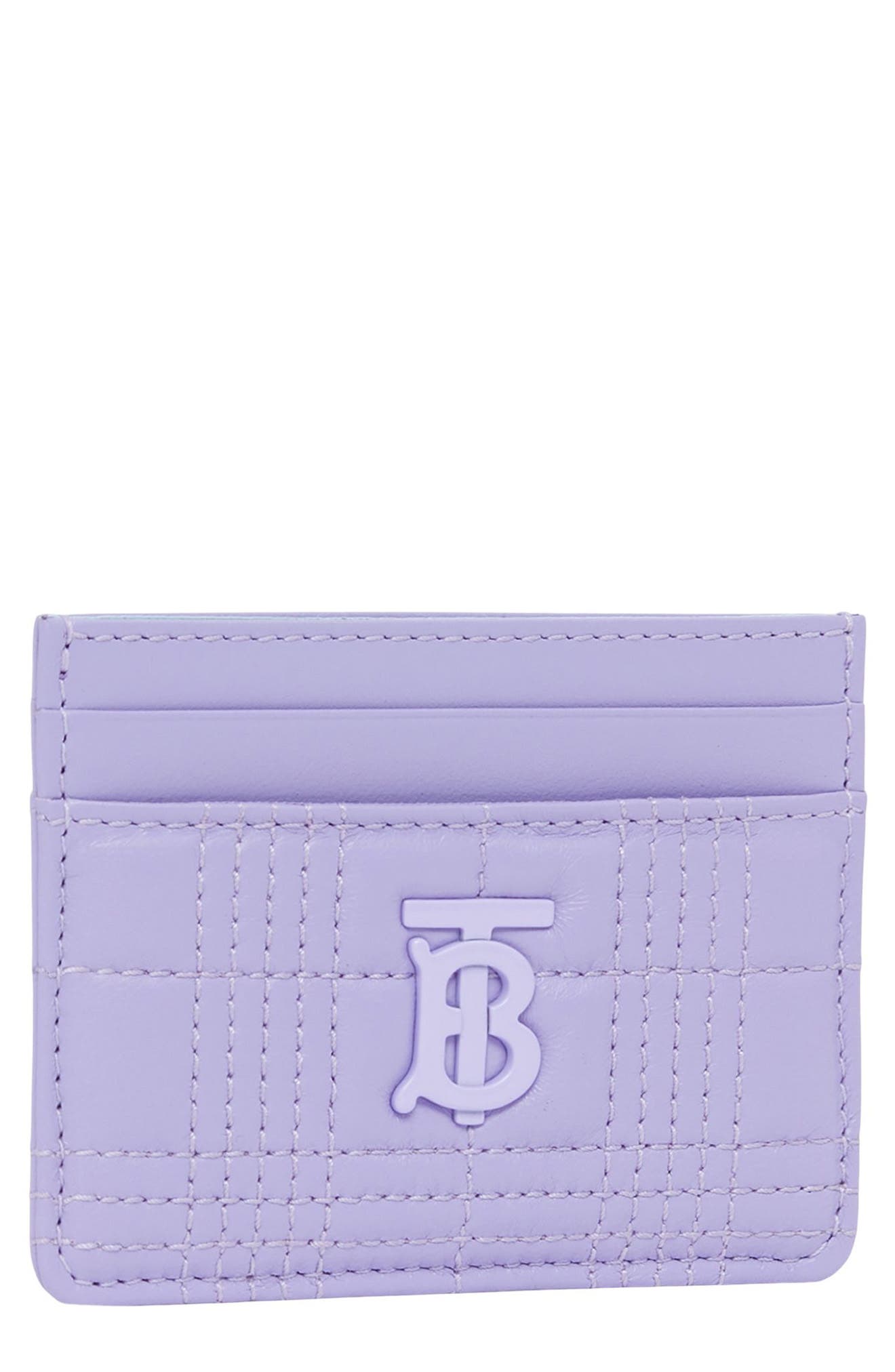 Burberry Quilted Lola Card Holder Blue in Leather with Gold-tone - US