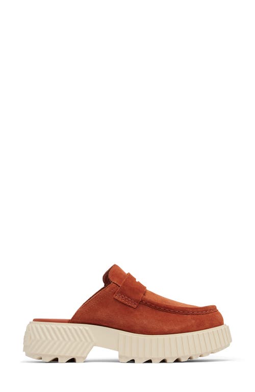 Sorel Ona Ave Penny Loafer Mule In Sanguine/ Bleached Ceramic