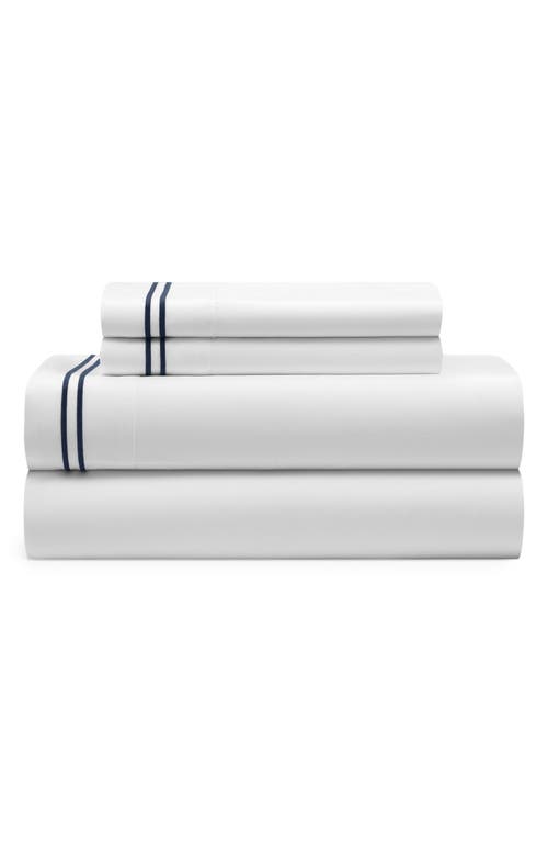 Shop Chic Chandreah 4-piece Sheet Set In White/navy