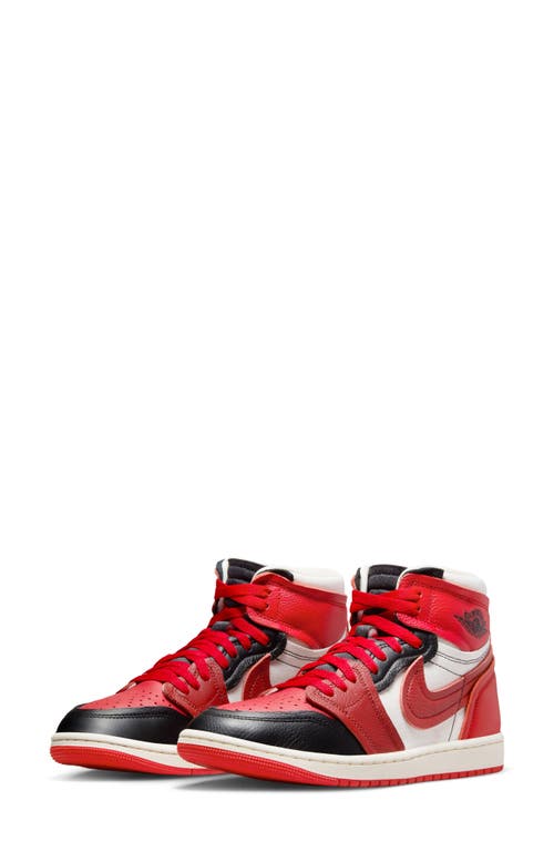 Shop Jordan Air  1 High Mm Basketball Sneaker In Sport Red/red/black