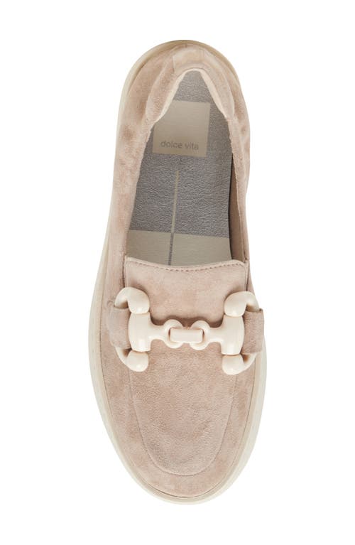 Shop Dolce Vita Andres Platform Bit Loafer In Taupe Suede