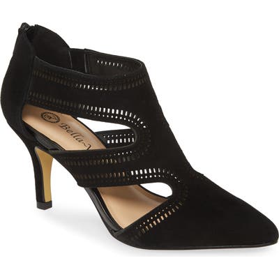 Bella Vita Hope Perforated Cage Pointed Toe Pump, Black