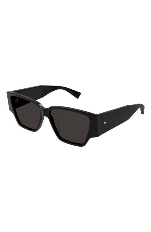 Shop Bottega Veneta 57mm Square Sunglasses In Black