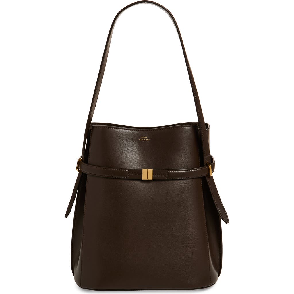 Totême Belted Bucket Bag In Bark