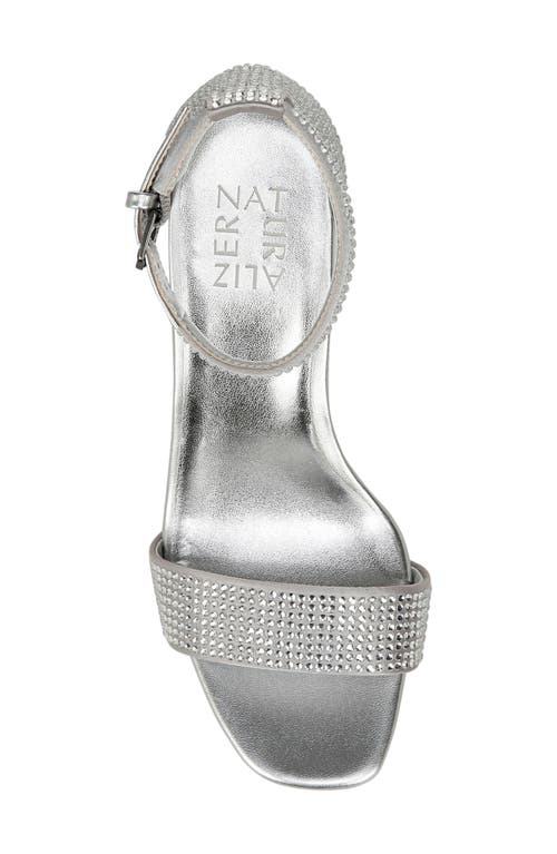 Shop Naturalizer Joy Studded Ankle Strap Sandal In Silver