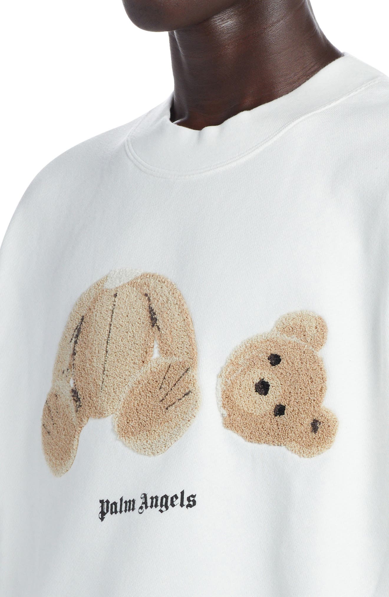 Palm Angels Bear Appliqué Cotton 