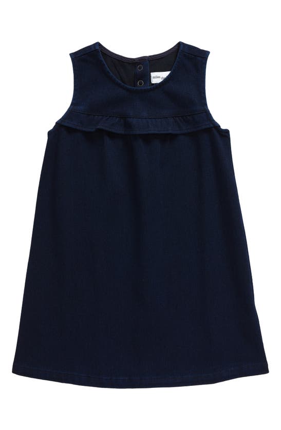 Miles The Label Kids' Baby Girl's & Little Girl's Sleeveless Denim Dress In Dark Blue Denim