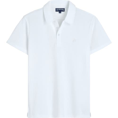 Vilebrequin Men's Solid Terry Polo in Blanc at Nordstrom