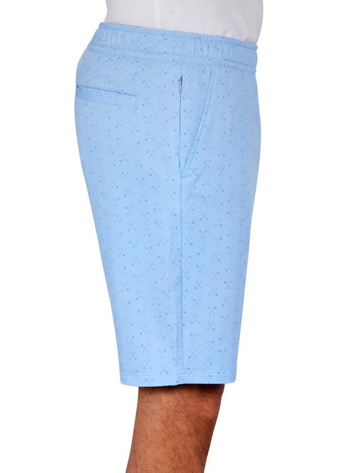 Construct Con.struct Golf Club Drawstring Performance Shorts In Lt Blue