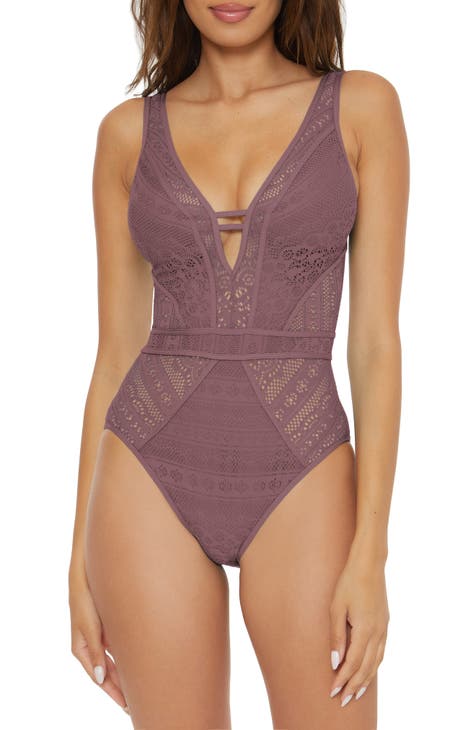 Roxy ONESIE NEW PANELS DETAIL - Swimsuit - purple - Zalando