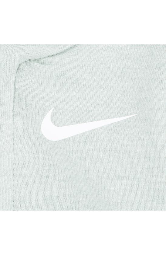 Shop Nike Hooded French Terry Romper In Mica Green Heather