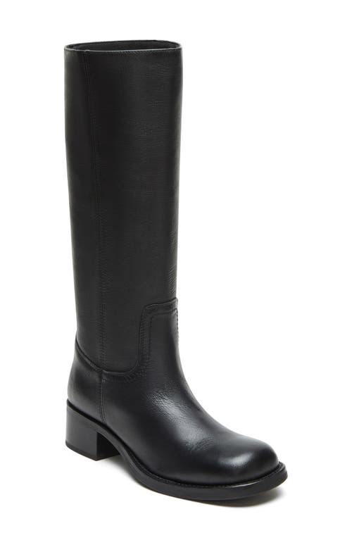 Steve Madden Women's Riggs Tall Square-toe Boots In Black Leather