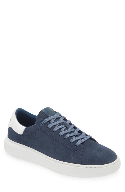 Puff Low Top Suede Sneaker in Blue/White