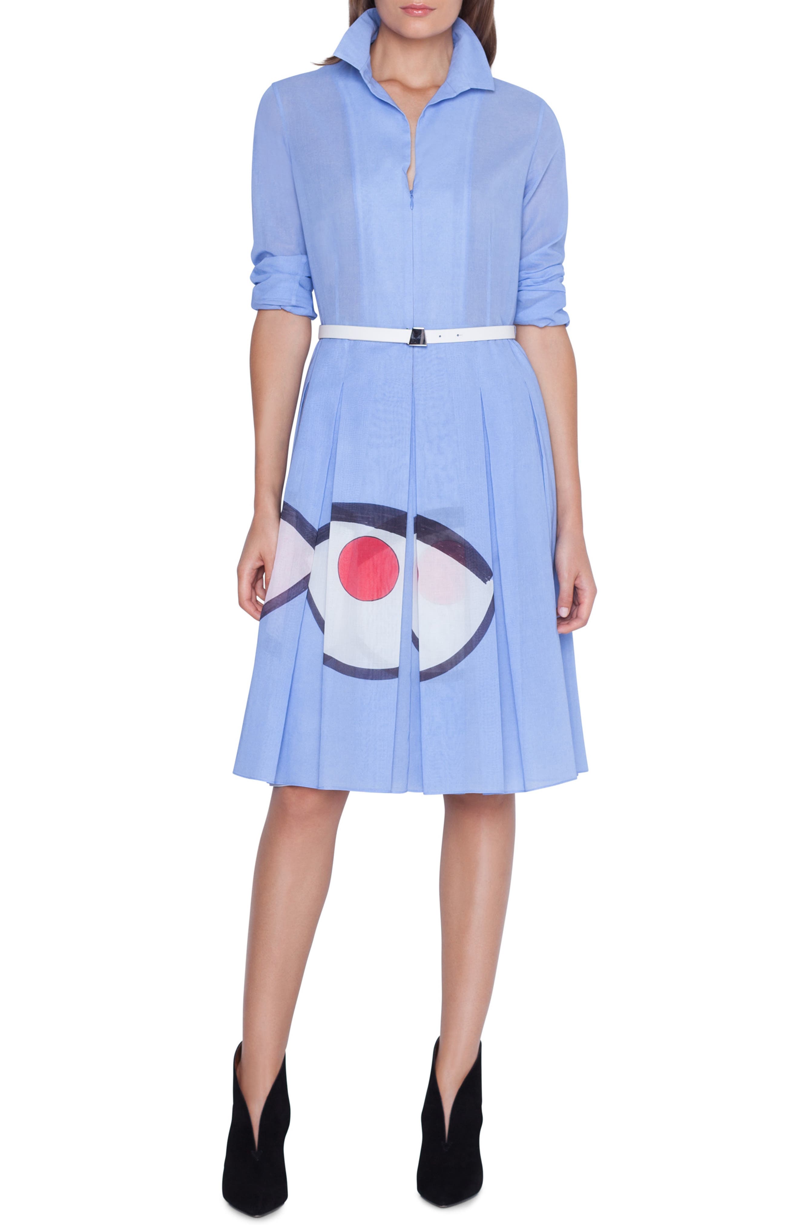 Akris Wink Print Cotton Voile Dress