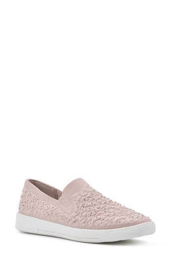 White Mountain Footwear Unit Knit Slip-on Sneaker In Mauve/fabric