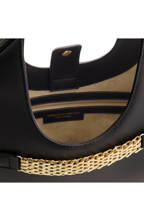 Christian Siriano Round Chain Strap Bag In Black