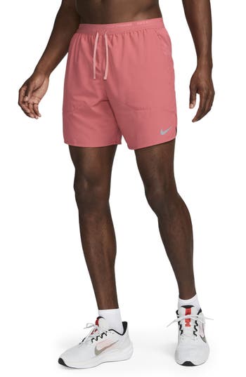 Nike Dri-fit Stride 7-inch Brief-lined Running Shorts In Pink