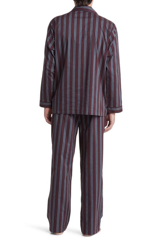 Shop Nordstrom Plaid Poplin Pajamas In Burgundy Fudge Chandler Stripe
