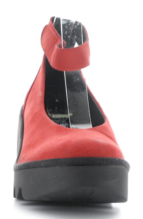 Shop Fly London Tiry Ankle Strap Pump In 006 Lipstick Red Cup