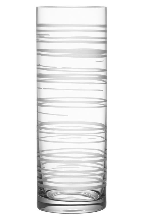 Orrefors Graphic Cylinder Vase in Clear 