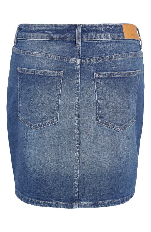 Shop Noisy May Malinda Denim Miniskirt In Medium Blue Denim