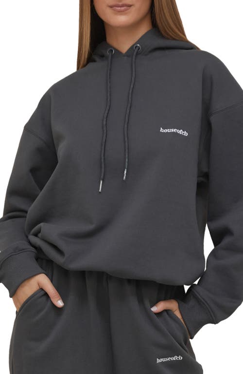 Oversize Cotton Hoodie in Charcoal