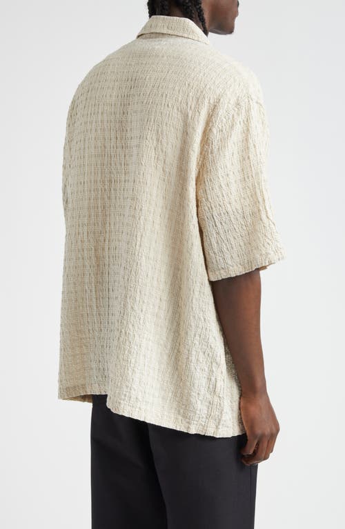 Shop Our Legacy Boxy Cotton Seersucker Shirt In Light Authentic Seersucker