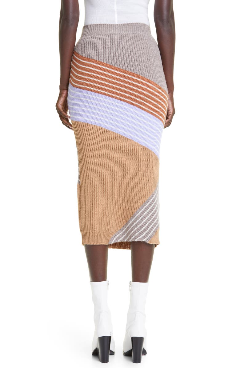 Stella McCartney Stripe Wool Midi Skirt | Nordstrom
