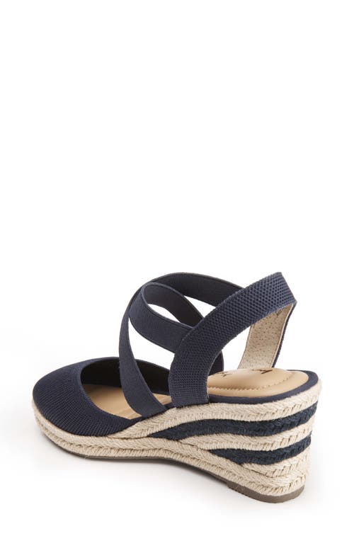 Shop Me Too Skylen Espadrille Wedge Sandal In Nvy/wht Stripe