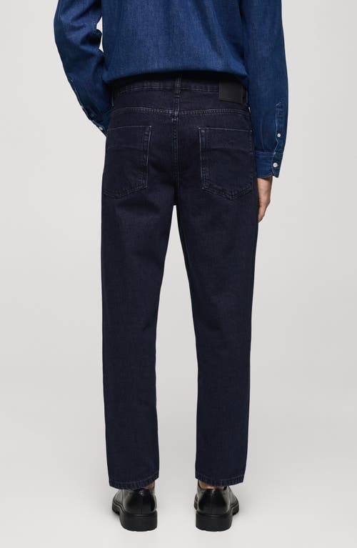 Mango Relaxed Fit Jeans In Dark Blue
