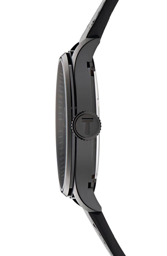 Ted Baker London Leather Strap Watch, 20mm In Black