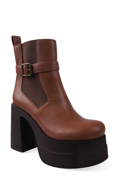 Candies Candie's Aster Platform Bootie In Cognac