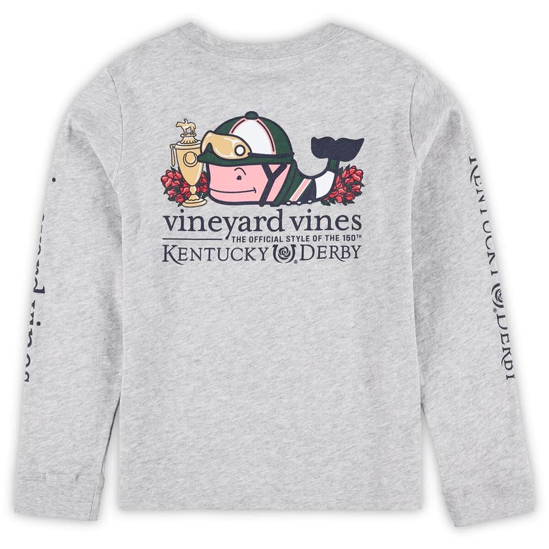 Shop Vineyard Vines Preschool  Heather Gray Kentucky Derby 150 Winning Jockey Whale Long Sleeve T-shirt