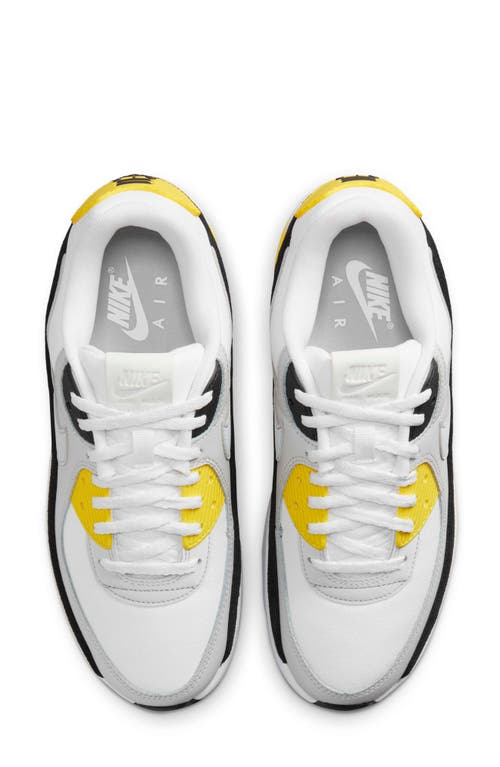 Shop Nike Air Max 90 Lv8 Platform Sneaker In White/black/yellow