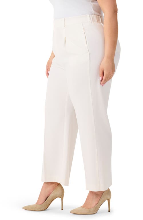 Shop Nic + Zoe Nic+zoe Avenue Wide Leg Ankle Pants In Classic Cream