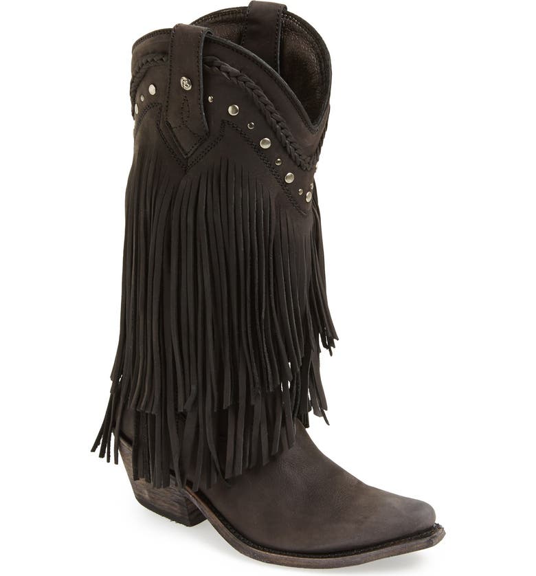 Liberty Black Tall Fringe Boot (Women) | Nordstrom