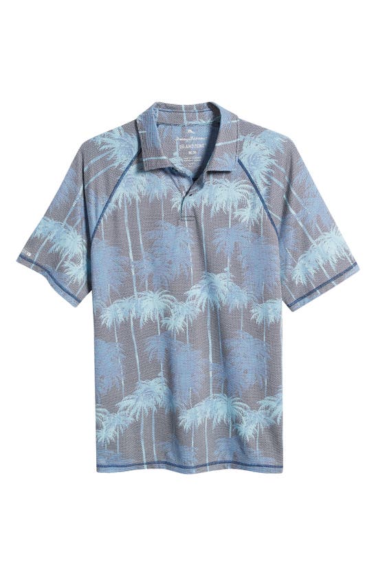 Shop Tommy Bahama Villa Cabana Palm Tree Print Polo In Island Navy