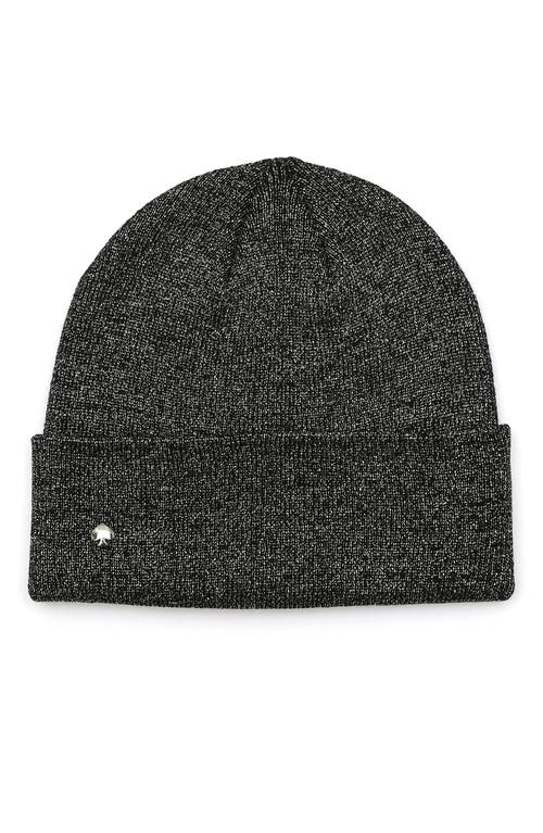 Kate Spade New York Metallic Beanie In Black