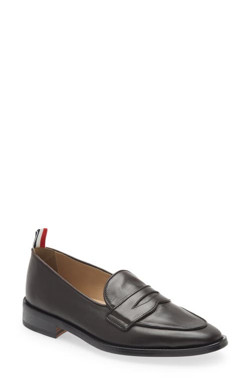 Thom Browne Varsity Penny Loafer Dark Brown at Nordstrom,