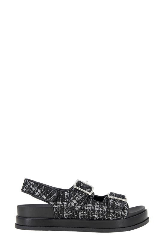 Shop Bcbgeneration Beena Platform Sandal In Black-white Boucle