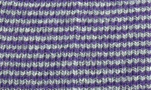 Portolano Mini Stripe Slouchy Hat In Purple/grey